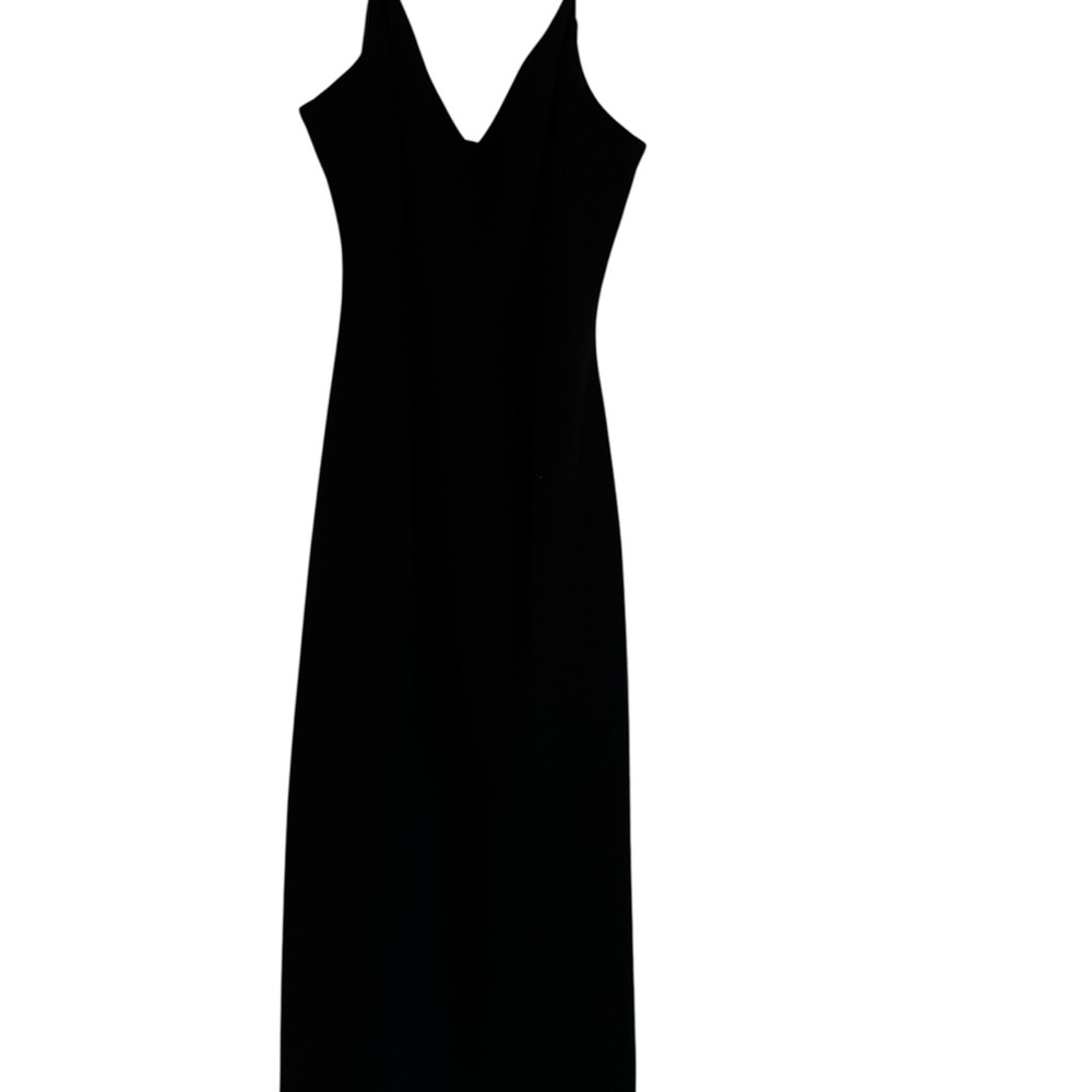 Vintage Evan Picone Elegant Black spaghetti strap cocktail Dress, formal dress